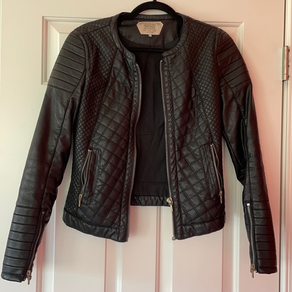 Zara vegan leather jacket size S